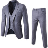 Men Spring 2 Pieces Classic Blazers Suit Sets Men Business Blazer  +Pants Suits Sets Autumn Men Wedding Party Set
