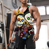 Men Tank Tops Hollow Out Sleeveless Shirts Summer Fashion Mens Clothing Slim Fit Gym Clothes Workout Vest Top Fashion