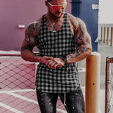 Men Tank Tops Hollow Out Sleeveless Shirts Summer Fashion Mens Clothing Slim Fit Gym Clothes Workout Vest Top Fashion