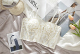 New Fashion Embroidered 3D Petal Bustier Bra Cropped Tops Female Thin Underwear Y1150