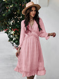 Sexy V Neck Floral Dress Ladies New Butterfly Sleeve High Waist Casual Print Dresses For Women Summer Chiffon Dress
