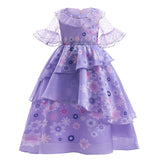 Disney Princess Elsa Dress Girls Encanto Isabel Gown Frozen Halloween Costume Children Cinderella Rapunzel Tiana Mirabel Cosplay