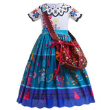 Disney Princess Elsa Dress Girls Encanto Isabel Gown Frozen Halloween Costume Children Cinderella Rapunzel Tiana Mirabel Cosplay