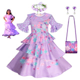 Disney Princess Party Dress up for Girls Halloween Frozen Elsa Jasmine Rapunzel Costume Kids Encanto Robe Clothing Birthday Gift