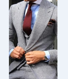 Custom Made Groomsmen Shawl White Lapel Groom Tuxedos Blue Men Suits Wedding Best Man Blazer (Jacket+Pants+Vest+Bow Tie ) C69