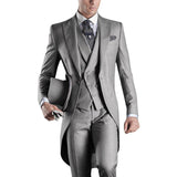Custom Made Groomsmen Shawl White Lapel Groom Tuxedos Blue Men Suits Wedding Best Man Blazer (Jacket+Pants+Vest+Bow Tie ) C69