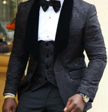 Custom Made Groomsmen Shawl White Lapel Groom Tuxedos Blue Men Suits Wedding Best Man Blazer (Jacket+Pants+Vest+Bow Tie ) C69
