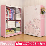 Wardrobe 3D painting design Non-woven Steel frame reinforcement Standing Storage Organizer Detachable Clothing Closet furniture