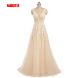 New arrival elegant champagne  wedding dress
