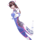 VEVEFHUANG D.Va Costume Lycra Spandex DVA Cosplay Zentai Adults Catsuit Halloween Female Bodysuit Womens a pcs jumpsuit