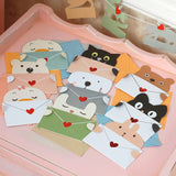 Cute animal message cards mini envelope cards thank you stationery kids greeting cards