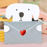 Cute animal message cards mini envelope cards thank you stationery kids greeting cards
