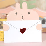 Cute animal message cards mini envelope cards thank you stationery kids greeting cards