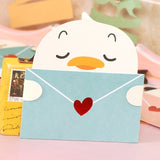 Cute animal message cards mini envelope cards thank you stationery kids greeting cards