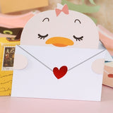 Cute animal message cards mini envelope cards thank you stationery kids greeting cards