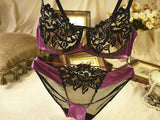 Sexy Lingerie Sets Women Everyday Bra Set Lace Embroidery Underwear Adjustable Unlined Push Up Womens Bras and Underwear Sets