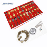 Fairy Tail Keychain Cosplay Accessories set Weapon Collection Lucy Sign of the Zodiac Gold Key Necklace Pendants for Gift
