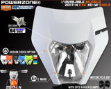 POWERZONE Motorcycle Headlight Headlamp For 2017 18 KTM Headligt EXC XCF SX F SMR Enduro Dirt Bike Motocross Supermoto H4 Bulb
