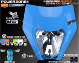 POWERZONE Motorcycle Headlight Headlamp For 2017 18 KTM Headligt EXC XCF SX F SMR Enduro Dirt Bike Motocross Supermoto H4 Bulb