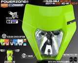 POWERZONE Motorcycle Headlight Headlamp For 2017 18 KTM Headligt EXC XCF SX F SMR Enduro Dirt Bike Motocross Supermoto H4 Bulb