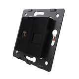 Manufacture Livolo, 2 Gangs Wall Computer and TV Socket / Outlet VL-C7-1VC-11, Without Plug adapter