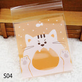 50Pcs Cute Cartoon Monster Cookie Candy Bag Self-Adhesive Plastic Packing Bag For Wedding Party Biscuits Baking Package Supplies