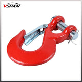 35000 lbs Half-Link Clevis Safety Latch Swivel Winch Hook for Jeep Wrangler JK TJ Offroad Towing Recovery Kits 4X4 Accessories