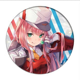 1pcs Anime DARLING in the FRANXX Cosplay Badge Cartoon Zero Two Pretty Brooch Pins Collection bags Badges for Backpacks