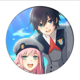 1pcs Anime DARLING in the FRANXX Cosplay Badge Cartoon Zero Two Pretty Brooch Pins Collection bags Badges for Backpacks