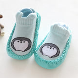 Baby Toddler Shoes and Socks Infant Cartoon Socks Kids Indoor Floor Socks Leather Sole Non-Slip Baby Socks Moccasins Slippers