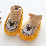 Baby Toddler Shoes and Socks Infant Cartoon Socks Kids Indoor Floor Socks Leather Sole Non-Slip Baby Socks Moccasins Slippers
