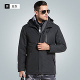 Men Winter Thick USB Heating Cotton Jacket Waterproof Windbreaker Hooded Winter Coat Men Thick Warm Mens Winter Jacket Parka