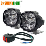 CNSUNNYLIGHT Motorcycle 8W LED Headlight E-bike Scooters Spot Lights Auto Headlamp Car Fog DRL External Daytime Running Lights