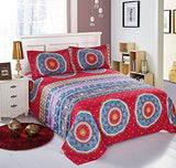 Pink Bohemian Oriental Mandala Bedding Quilt Duvet Cover Set Single Queen King