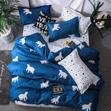 Solstice Home Textile Cartoon Polar bear Bedding Sets Children's Beddingset Bed Linen Duvet Cover Bed Sheet Pillowcase/bed Sets