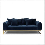 Nordic light luxury fabric sofa dark green small apartment designer post modern three-person minimalist living room sofa - shopwishi 
