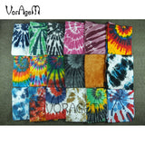 Men's Summer Handmade Tie Dye T Shirt Fashion Spiral Star Ray Colorful Tops  Hipster Skateboard Streetwear Male 100% Cotton Tees