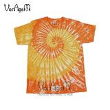 Men's Summer Handmade Tie Dye T Shirt Fashion Spiral Star Ray Colorful Tops  Hipster Skateboard Streetwear Male 100% Cotton Tees