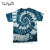 Men's Summer Handmade Tie Dye T Shirt Fashion Spiral Star Ray Colorful Tops  Hipster Skateboard Streetwear Male 100% Cotton Tees