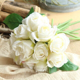 YO CHO Artificial Wedding Bouquet of Pink Roses for Bridesmaids