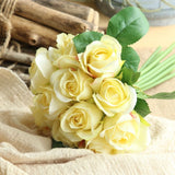 YO CHO Artificial Wedding Bouquet of Pink Roses for Bridesmaids