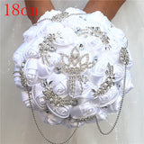 WifeLai-A Prom Superb Ivory Rose Diamonds Tassels Stitch Wedding Bouquet Bridal Mariage Brooch Bouquet Flowers In Stock W2218-26