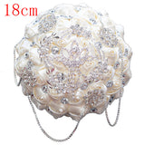 WifeLai-A Prom Superb Ivory Rose Diamonds Tassels Stitch Wedding Bouquet Bridal Mariage Brooch Bouquet Flowers In Stock W2218-26