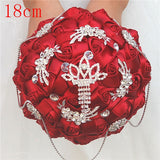 WifeLai-A Prom Superb Ivory Rose Diamonds Tassels Stitch Wedding Bouquet Bridal Mariage Brooch Bouquet Flowers In Stock W2218-26