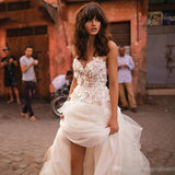 LORIE Princess Wedding Dress Sweetheart Appliqued with Flowers