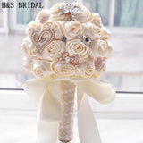 8 Colors Gorgeous Wedding Flowers Bridal Bouquets Artificial Wedding Bouquet Crystal Sparkle With Pearls
