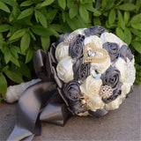 8 Colors Gorgeous Wedding Flowers Bridal Bouquets Artificial Wedding Bouquet Crystal Sparkle With Pearls