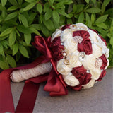 8 Colors Gorgeous Wedding Flowers Bridal Bouquets Artificial Wedding Bouquet Crystal Sparkle With Pearls