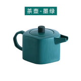 Nordic simplified pottery teapot coffee making kettle cup and saucer