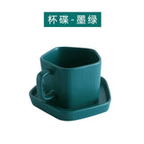 Nordic simplified pottery teapot coffee making kettle cup and saucer